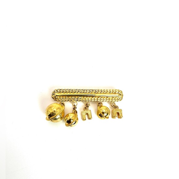 Celine Paris Gold Tone Brooch Arc de Triomphe - Picture 3 of 10
